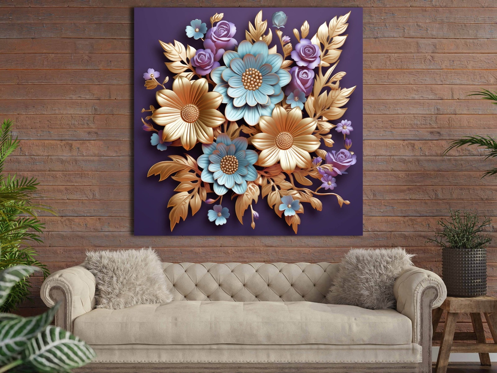 Flower%20-%20Sim%20İşlemeli,%20Laminasyonlu%20Kanvas%20Tablo