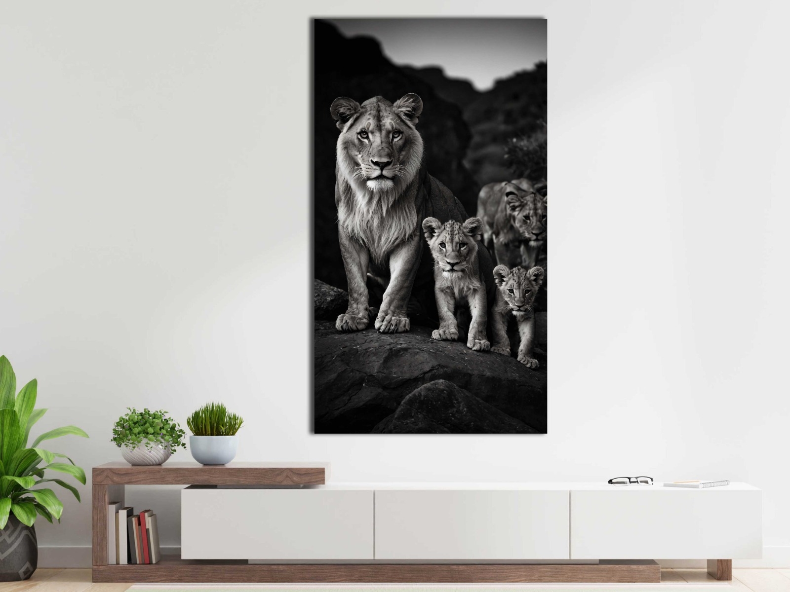 Lion%20Family%20-%20Laminasyonlu%20Kanvas%20Tablo